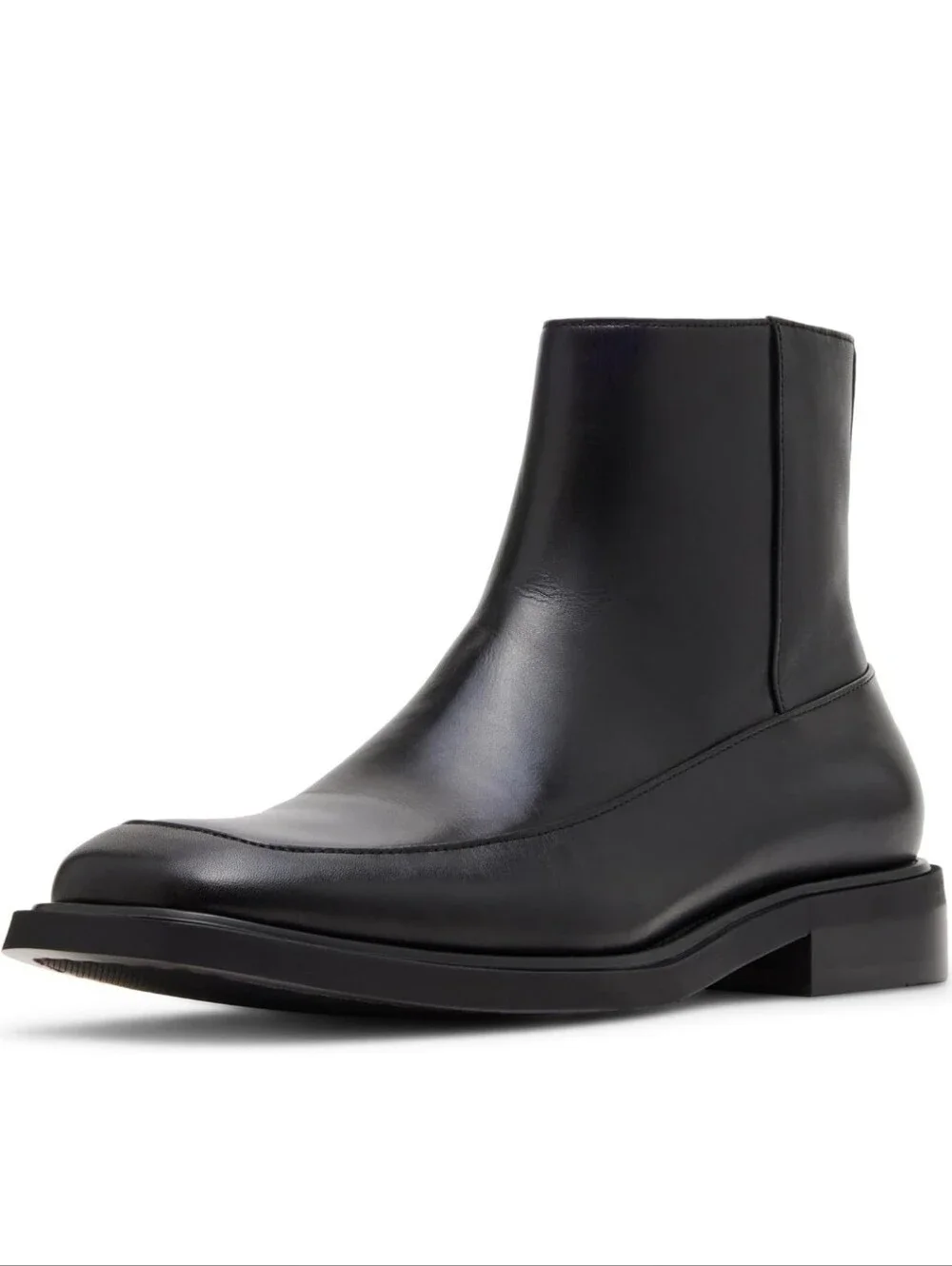 HUCK BLACK LEATHER Boots - Steve Madden Size: 10